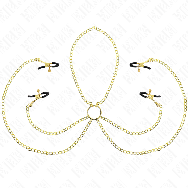 Kink - 4 Pinces À Tamelon Et Clito Réglables Or